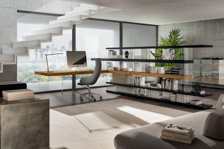 scrivania-con-libreria-per-studio